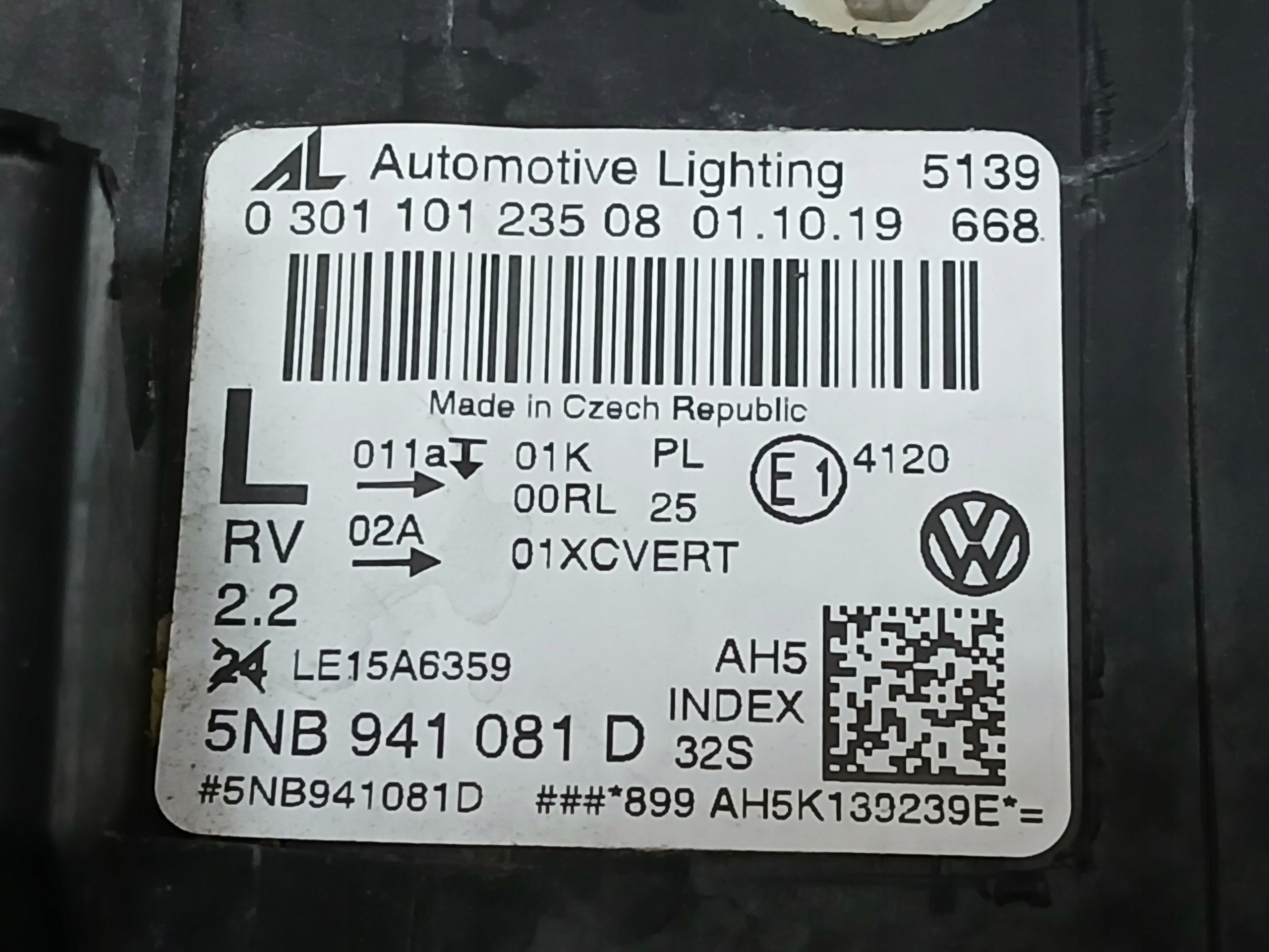 light front left VW TIGUAN II 2 5NA 15-19 FULL LED 5NB941081D