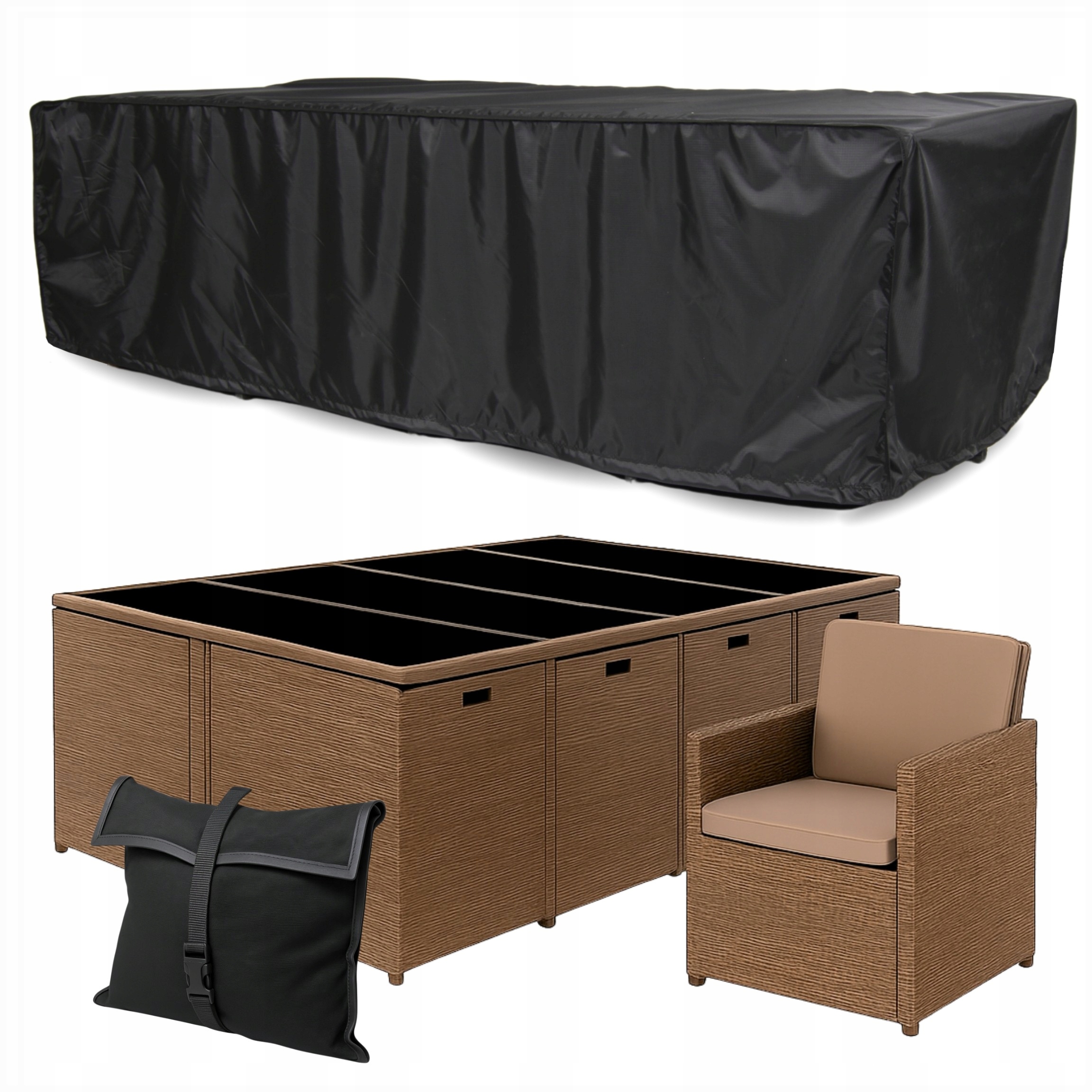 Obal na zahradní nábytek Stůl Voděodolný na míru 150-200 cm Silný