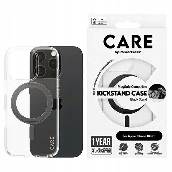 Puzdro Care by PanzerGlass Feature Kickstand Case s MagSafe pre iPhone 16 Pro