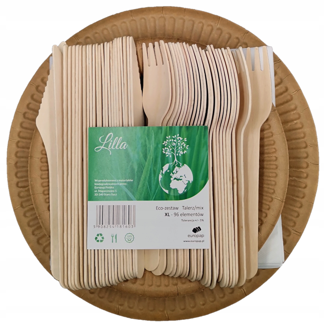 

Zestaw naczyń jednorazowych Eco-Grill dla 24 osób