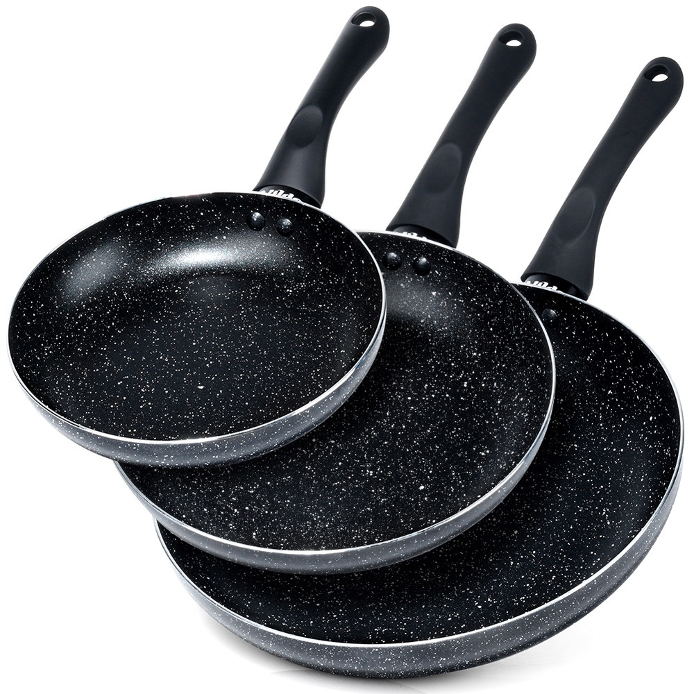 Sada granitových pánví Black Line 3 ks 20 24 28 cm
