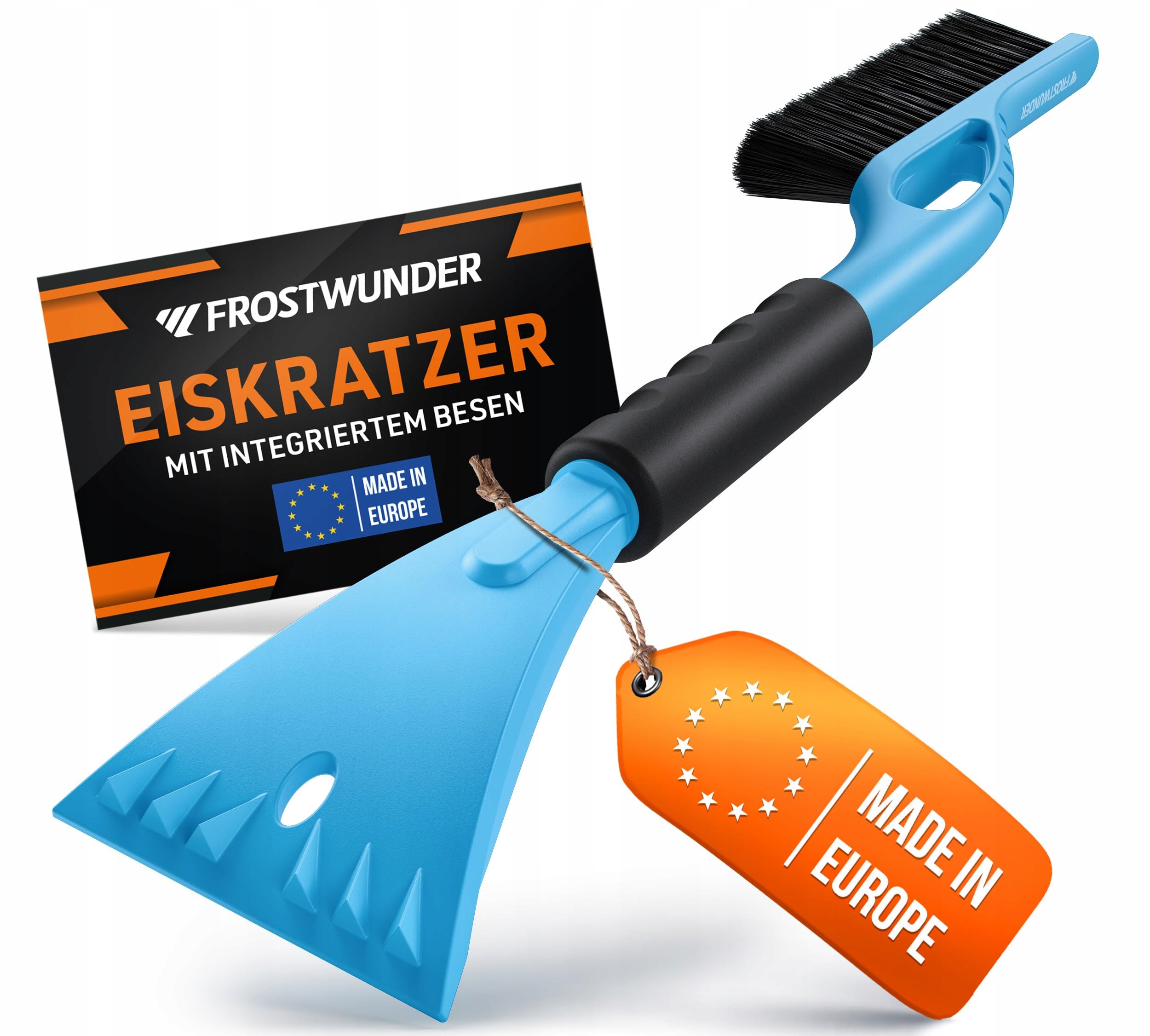 Frostwunder Škrabka na sklo s měkkým smetáčkem, dlouhá, odolná