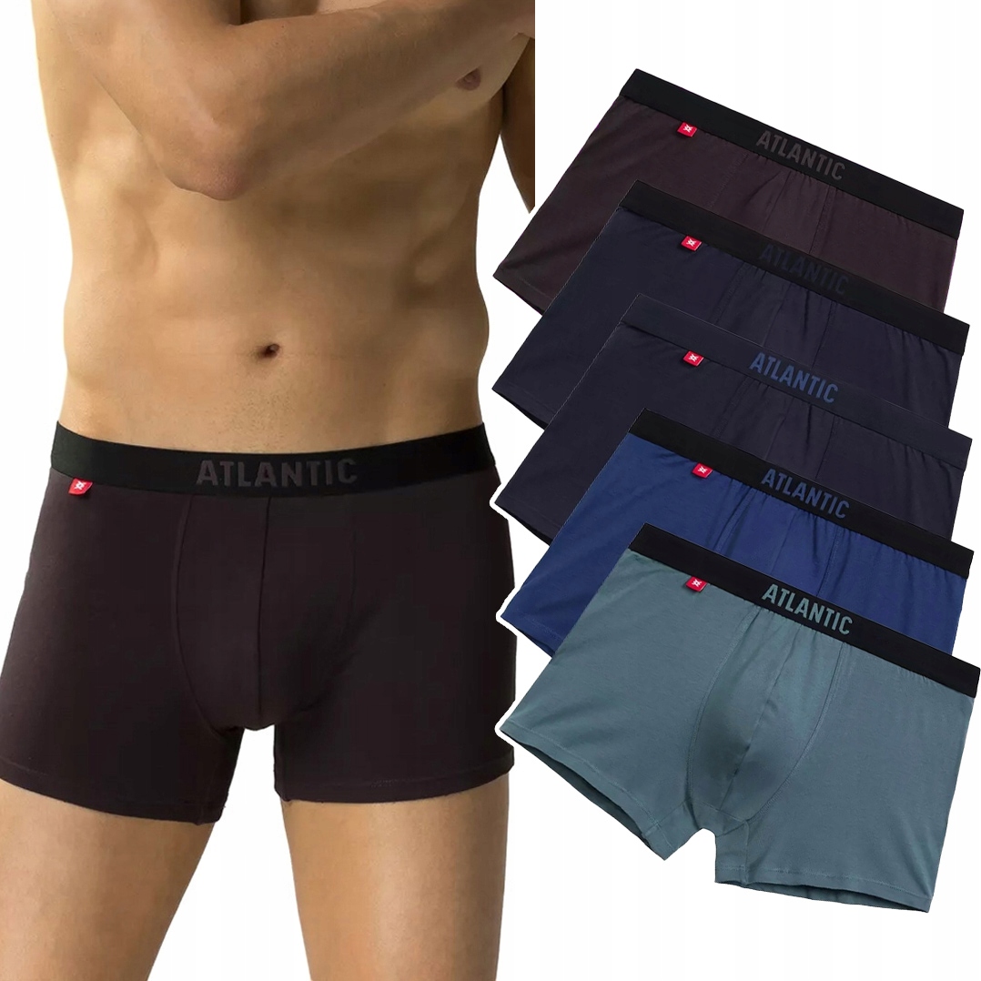 x5 Pánské boxerky Sport Atlantic 5SMH-004 Bavlněné šortky Sada M