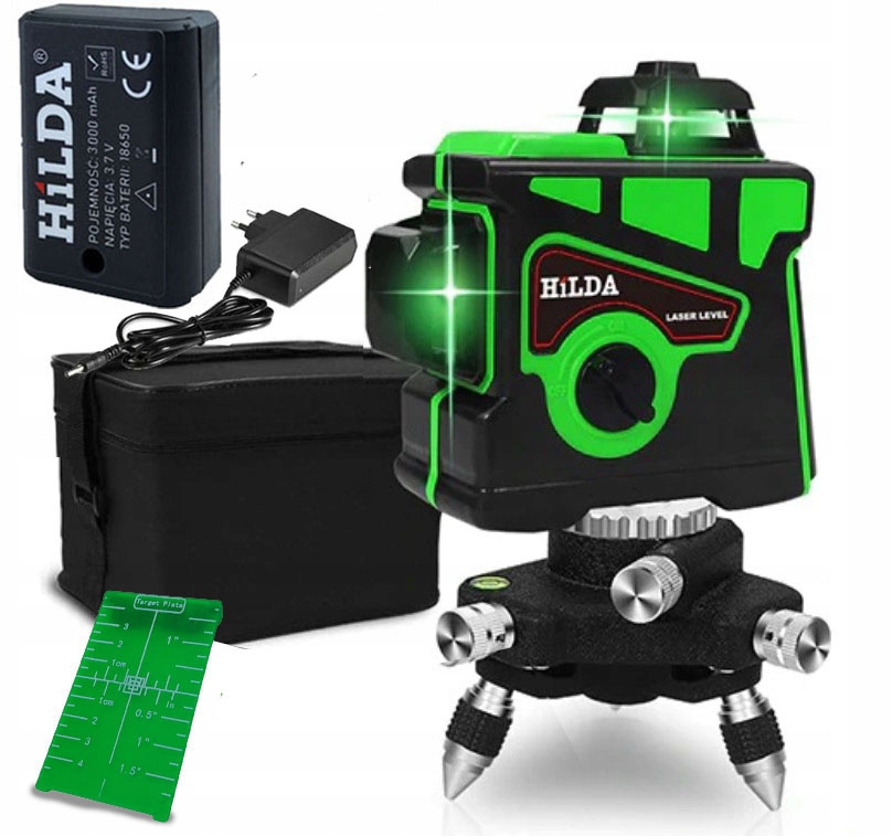 HILDA POZIOMICA 3D 12 LINII LASER KRZYŻOWY SAMOPOZIOMUJĄCY NIWELATOR