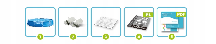 BASEN OGRODOWY STELAŻOWY DLA DZIECI 366x76 INTEX 6500 LITRÓW 3 WARSTWY PVC Marka Intex