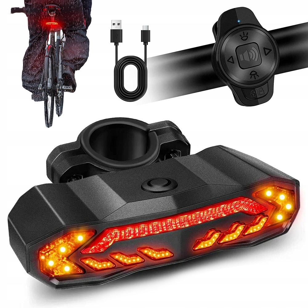 Hlasitý Cyklistický Alarm S Dálkovým Ovládáním A Pěti Funkcemi Nabíjený Přes Usb