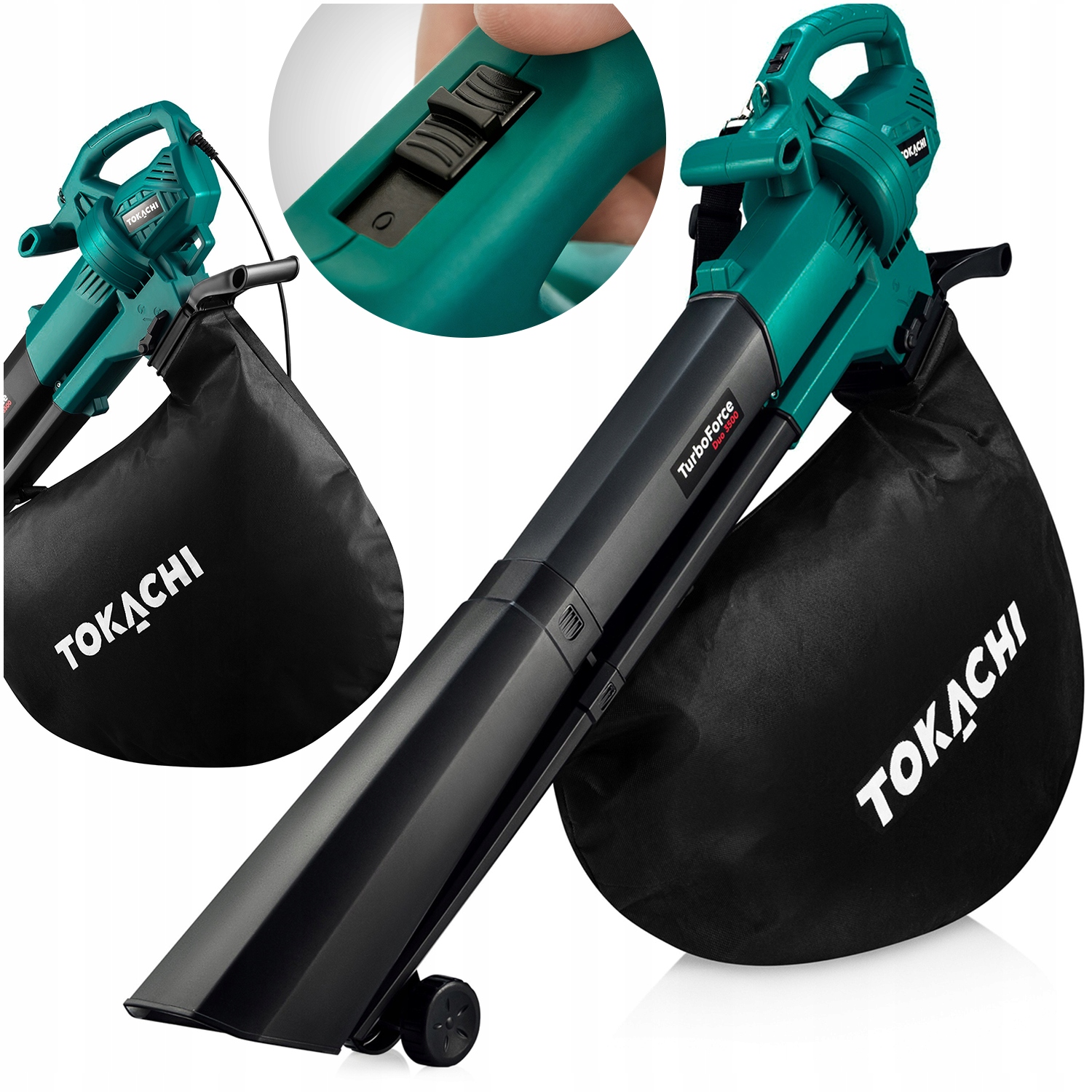 Elektrický Fúkač Lístia 3500W Záhradný 3V1 Vysávač Drvič 45L