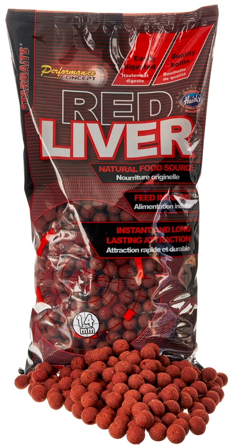 Starbaits Red Liver Boilies 14mm 2kg