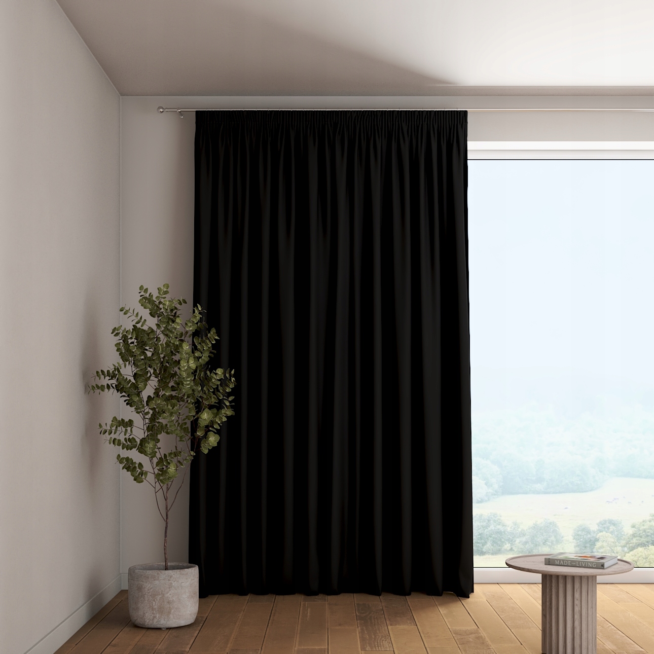 Dekoria Záclona na zvlnenej páske 1 ks 130x245 cm odtiene šedej