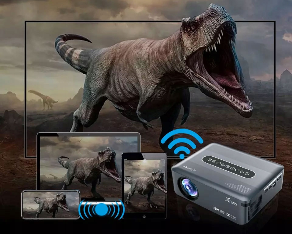 PROJEKTOR LED X1 RZUTNIK ANDROID ASYSTENT GOOGLE BLUETOOTH WIFI Żywotność lampy w trybie ekonomicznym 30000 h