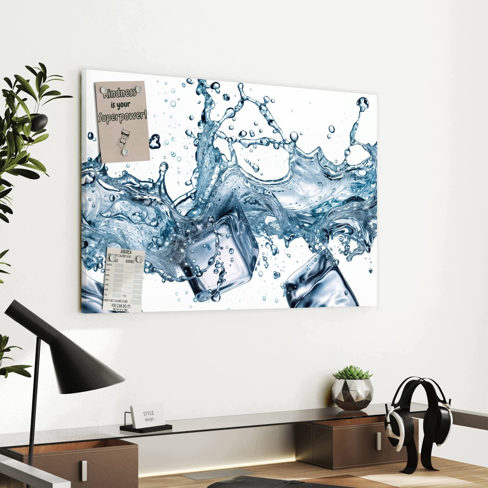 Magnetická tabule Cákance vody 60 × 40 cm