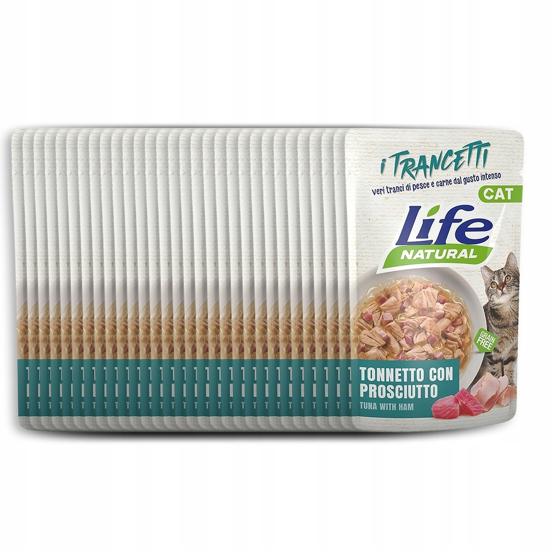 Levně Life Cat Naturel Chunks kapsička Set 30x55g tuňák šunka