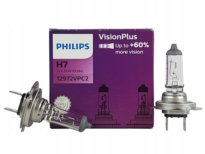 

Philips Vision Plus +60% H7 12V 55W PX26D Box 2szt