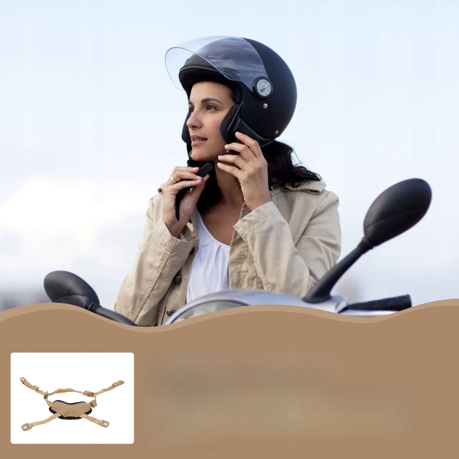 KASK PASEK POD BRODKĘ ELASTYCZNY PASEK DO KAPELÓWKI Marka bez marki