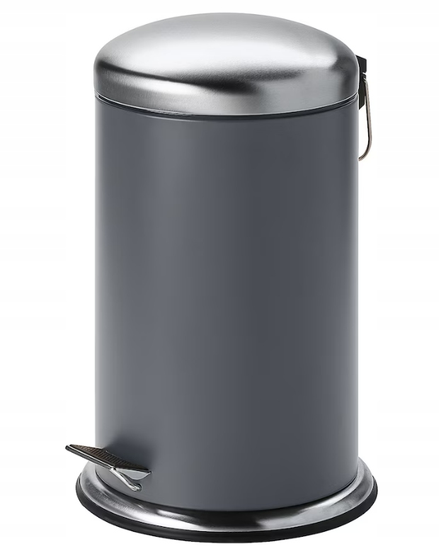 Ikea Mjosa Kosz na odpady metalowy, ciemnnoszary, 12L