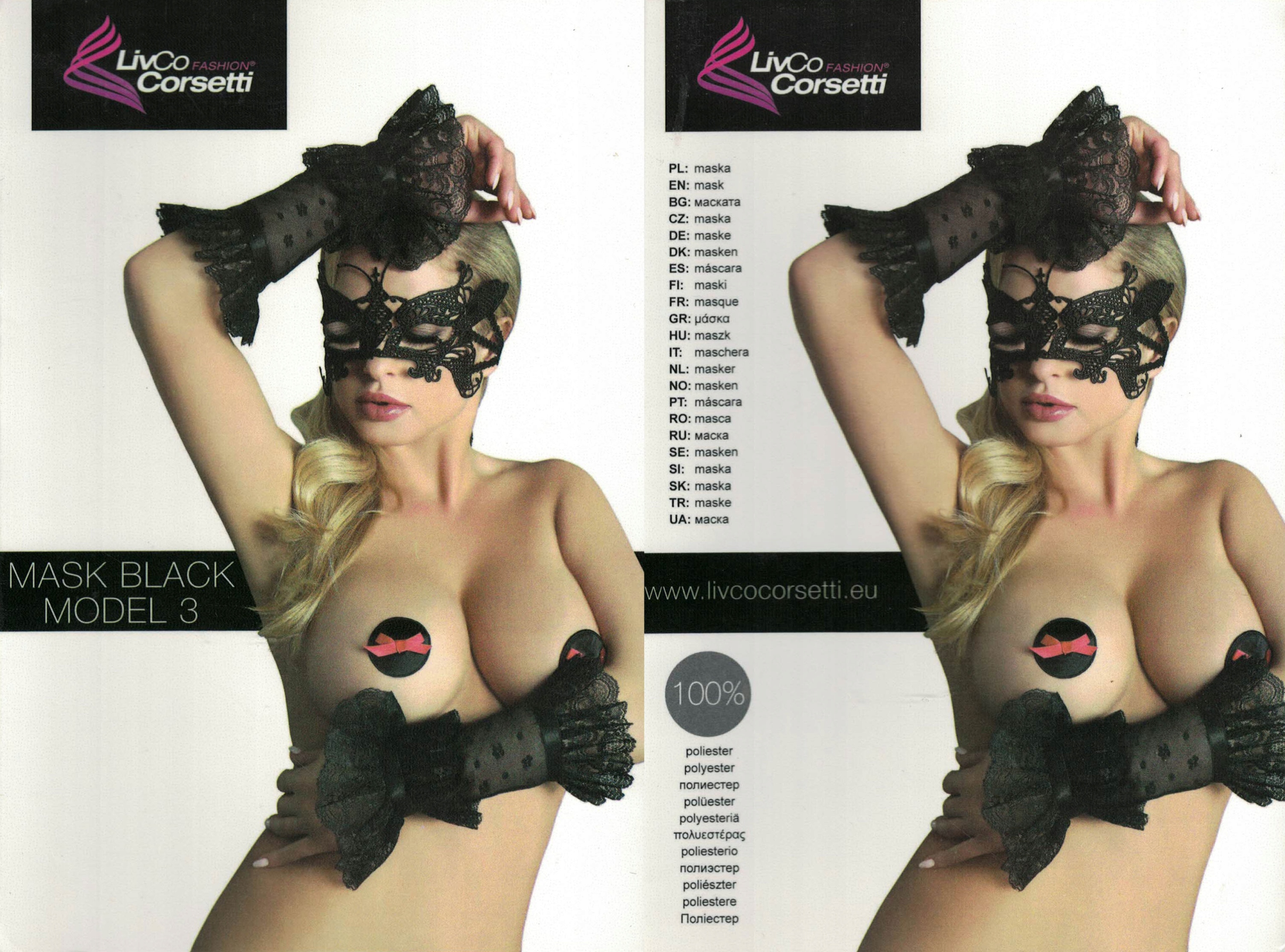 Maska Mask Black Model 3 Butterfly