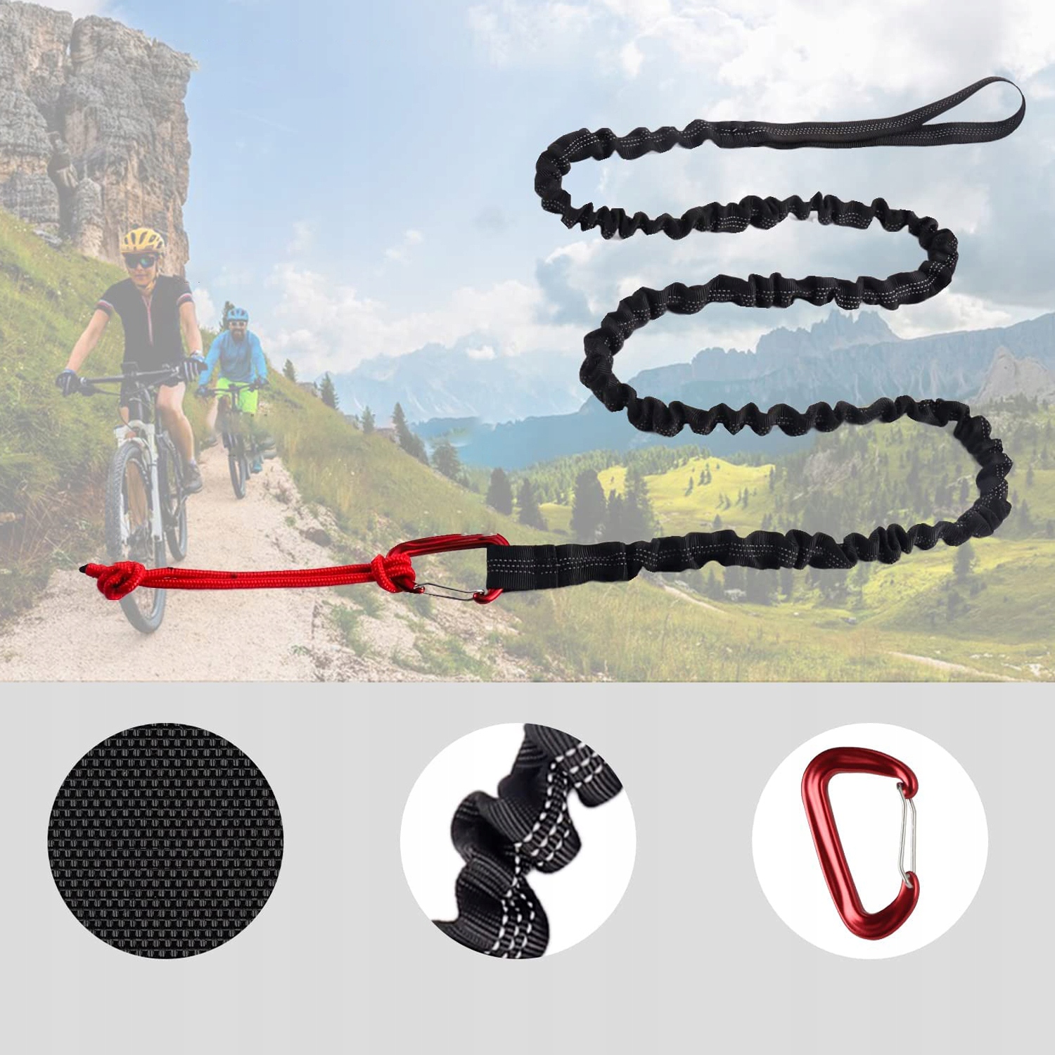 LINA HOLOWNICZA ELASTYCZNA DO ROWERU 3m MOCNY HOL DLA DZIECI Model LINA ELASTYCZNA DO HOLOWANIA ROWERU 3m