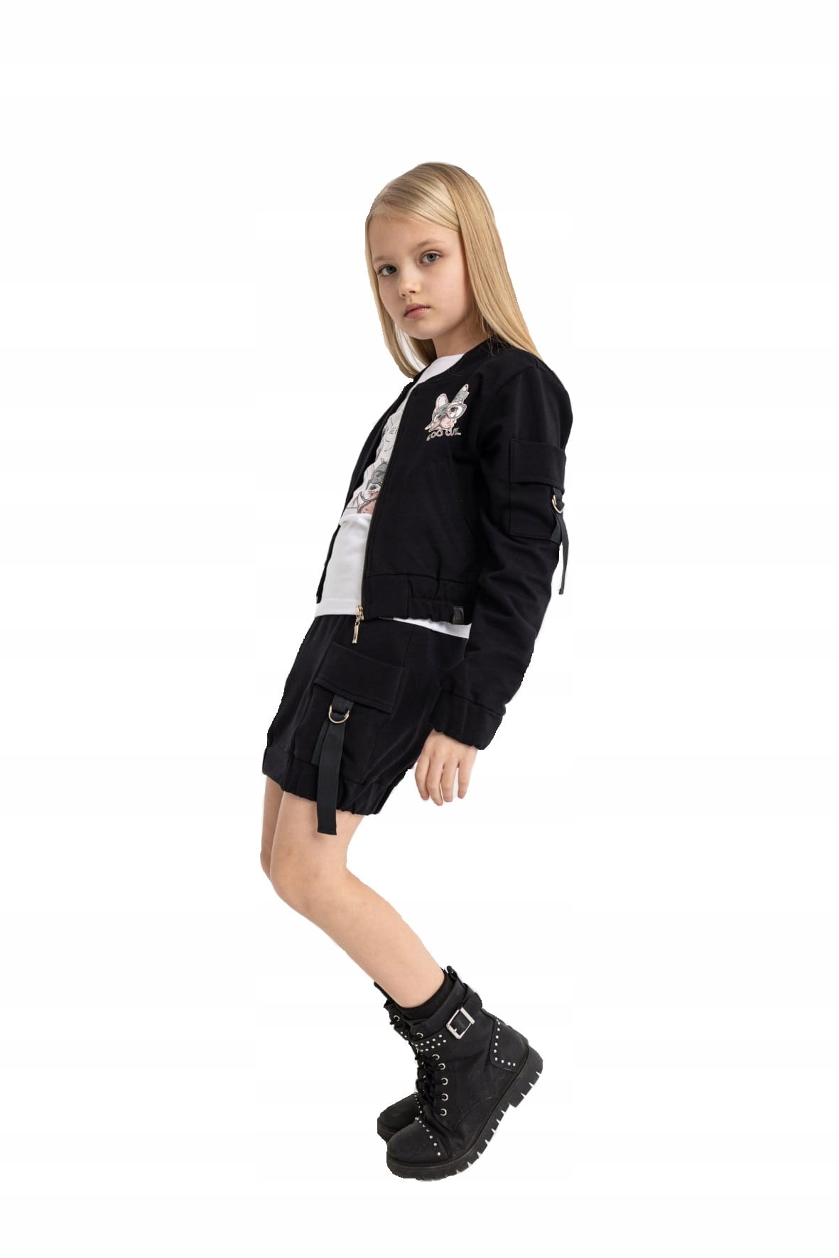 

Czarna kurtka bluza bomberka All For Kids 128/134