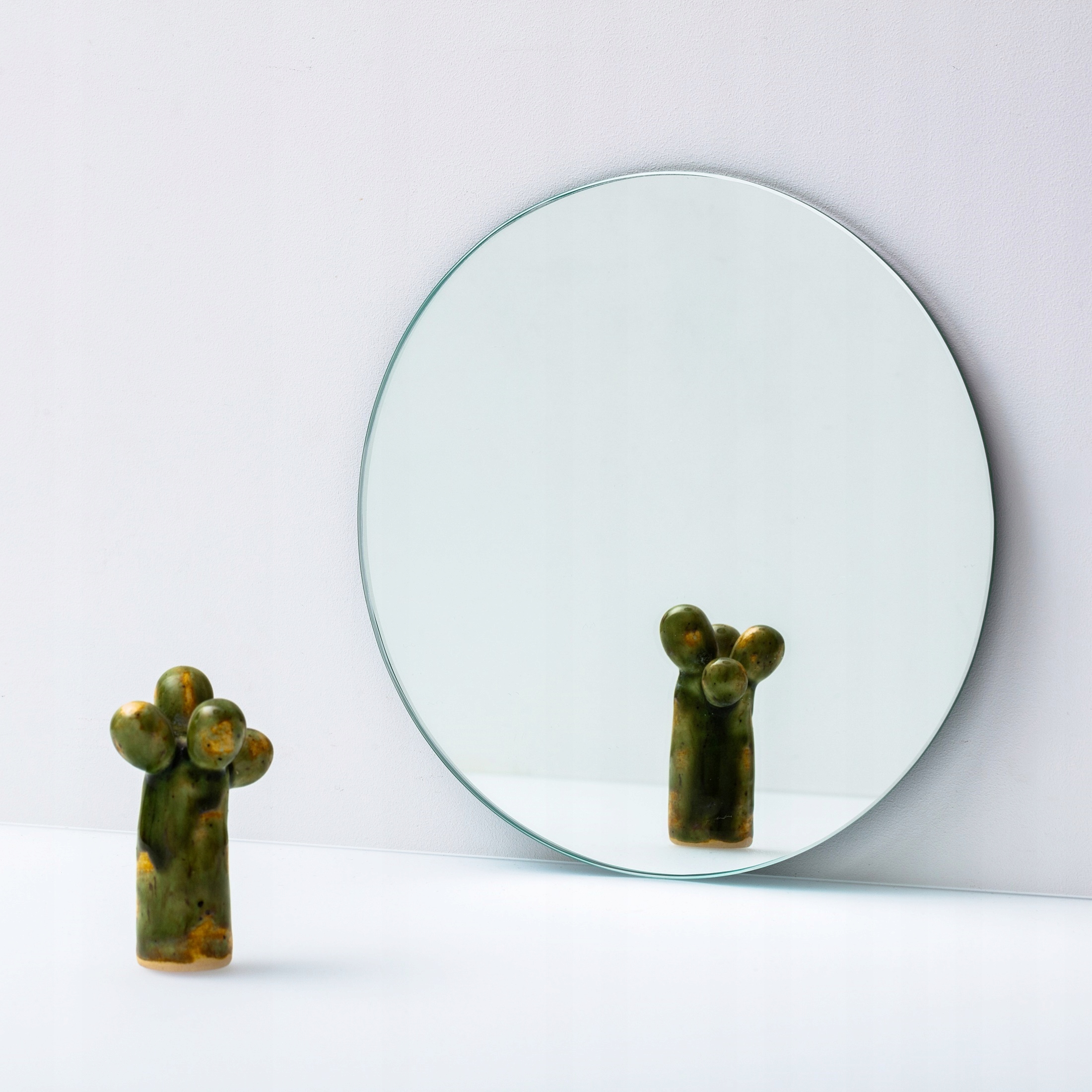 Lustro lusterko 3 mm srebrne float okrągłe szlifowane fi 10 cm fi 100 mm Szerokość 100 mm