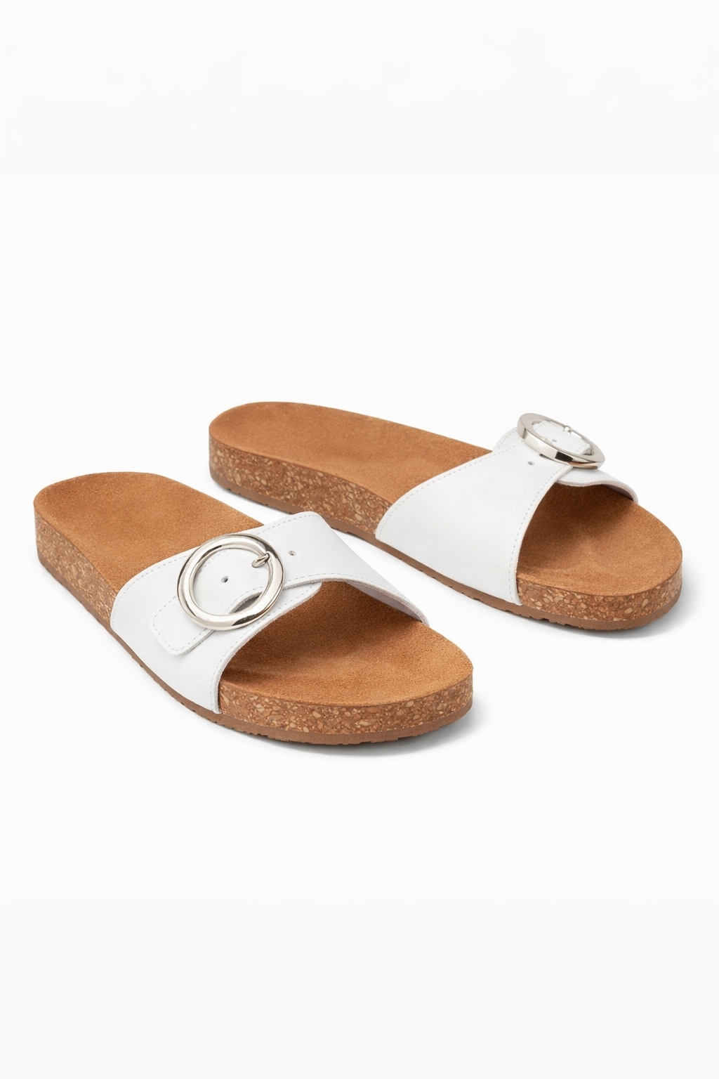 Bílé Nazouváky S Koženou Přezkou 40 1I4A