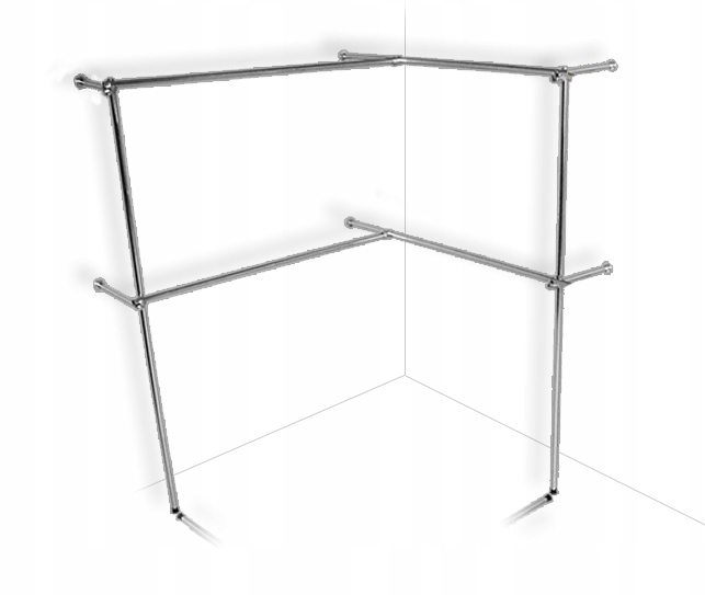 

Regał Stojak Wieszak Ubrania Odzież 1,5x1,5x2m