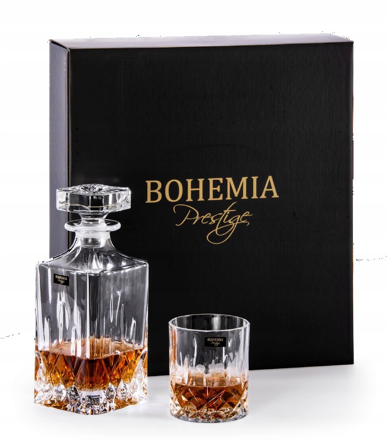 Krištáľová sada na whisky karafa a 6 pohárov Bohemia Classico