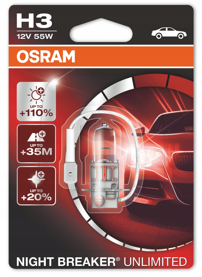 

Osram Żarówka Night Breaker H3 12V 55W PK22S 1szt