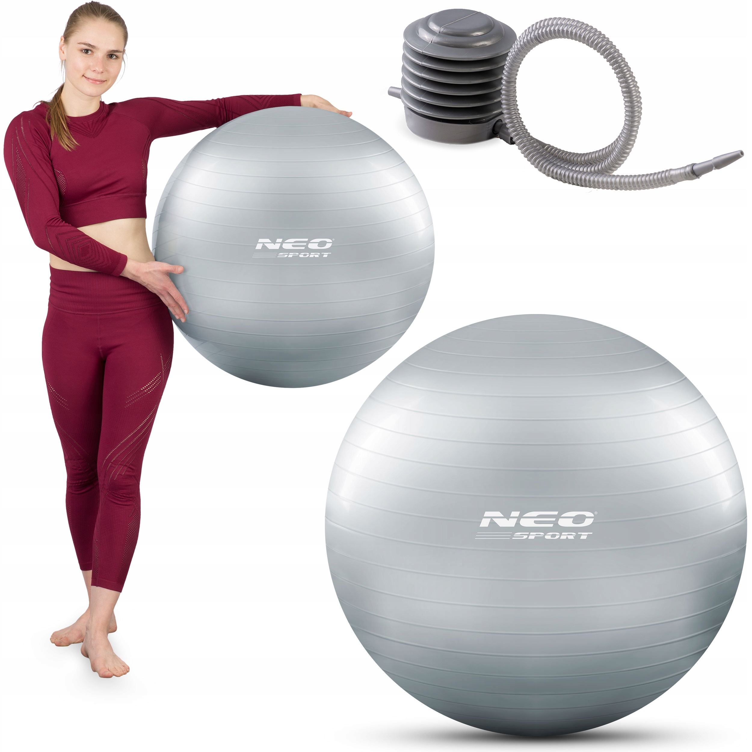 

Piłka Do Ćwiczeń Fitness 65cm Gimnastyczna Pompka