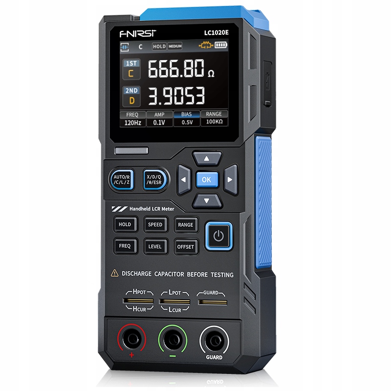 Fnirsi LC1020E tester elektronických súčiastok digitálny mostík Lcr