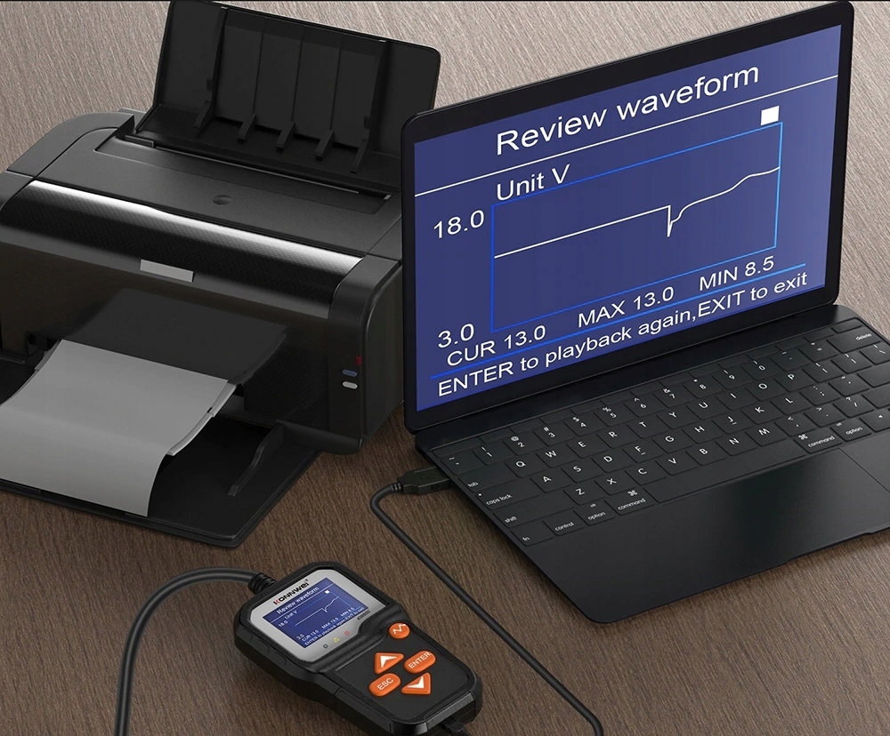 TESTER DO AKUMULATOROW 6V 12V Konnwei KW650 Druk Rated voltage 12 V