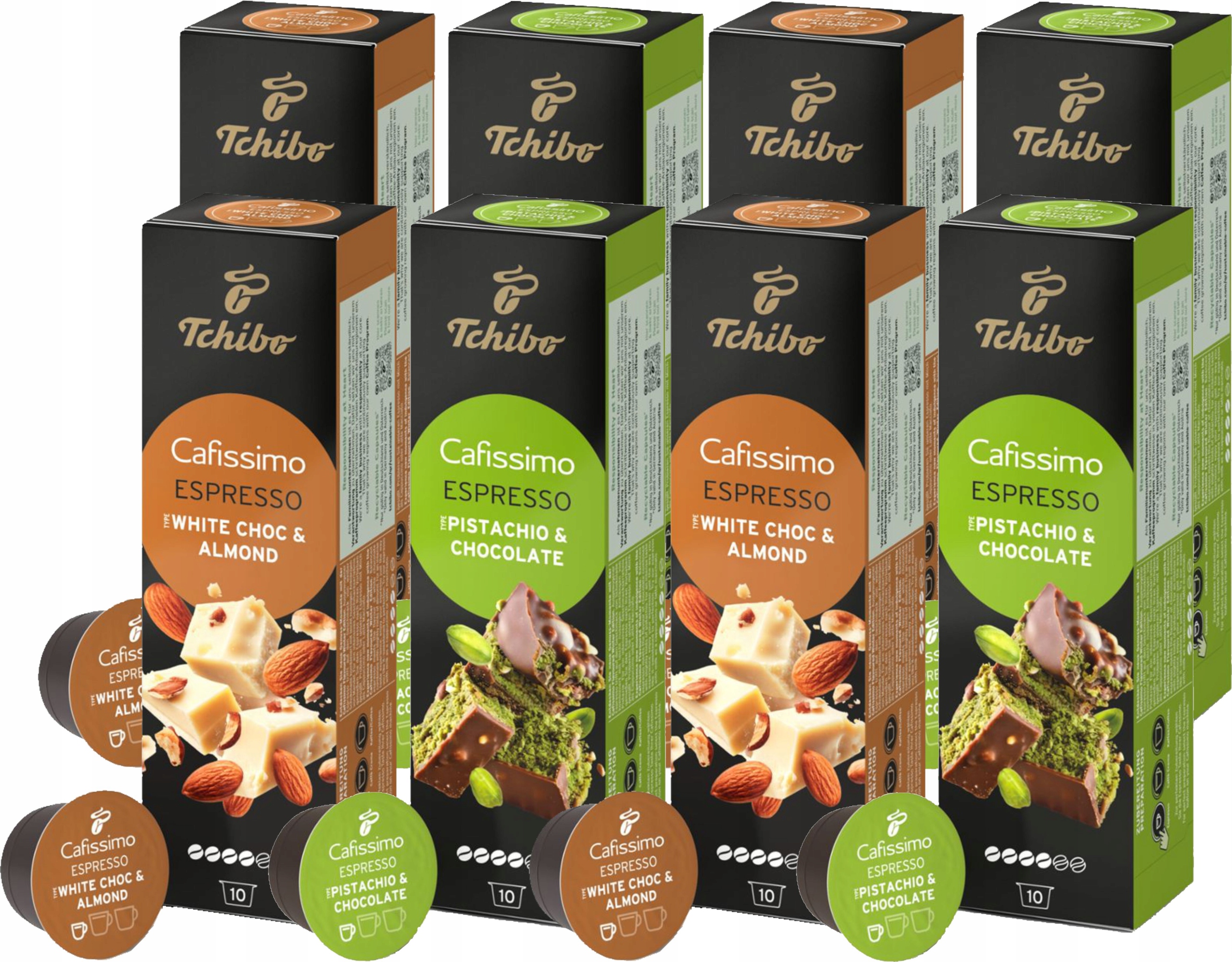Kapsle Tchibo Cafissimo Sada Pistachio &amp; Almond 8 x 10 kapslí