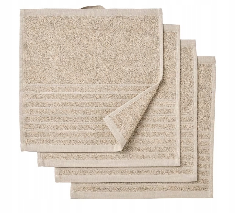 IKEA VAGSJON - ręcznik beżowy 30x30 cm 4 szt.