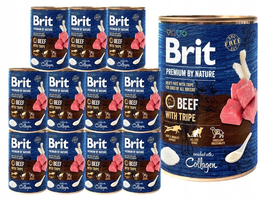 Brit Premium By Nature Beef vlhké krmivo pro psy s hovězím masem 12x400 g