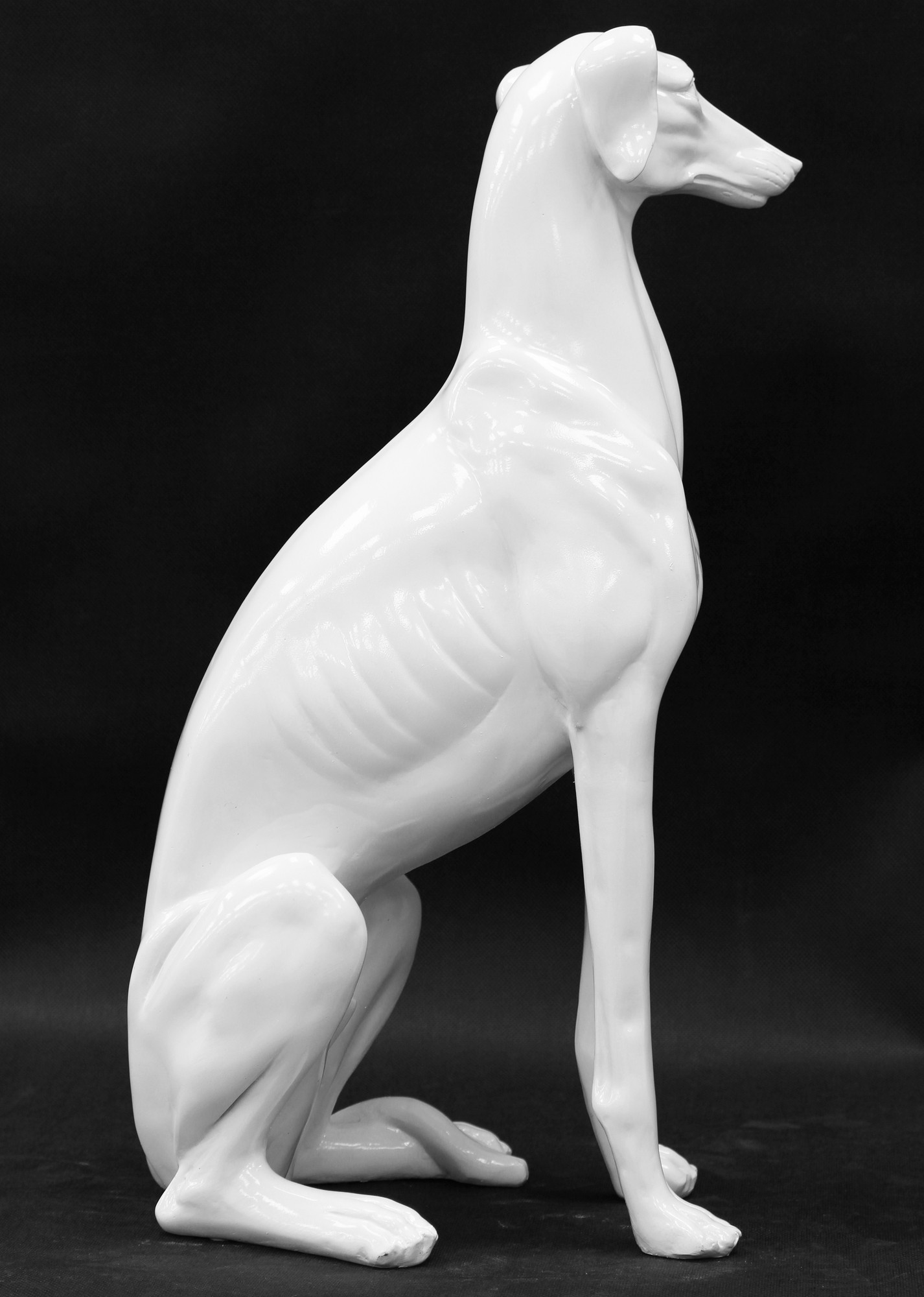 Figurka dekoracja pies biały błyszczący chart Producent Art-Pol