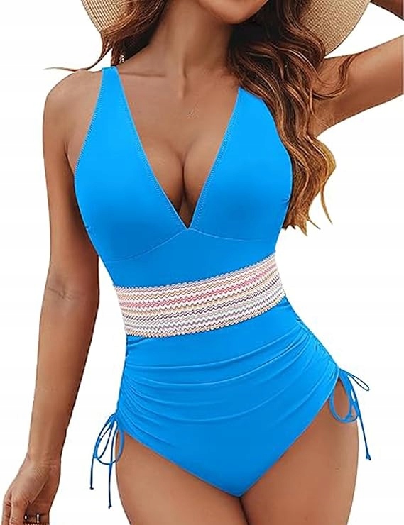 Dámské jednodílné plavky Modelující břicho, modré, XXL