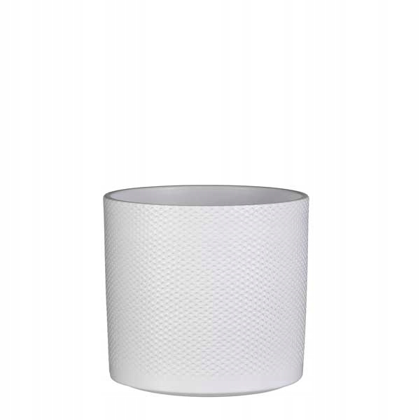 

mała osłonka ceramiczna biała doniczka Era 12/10