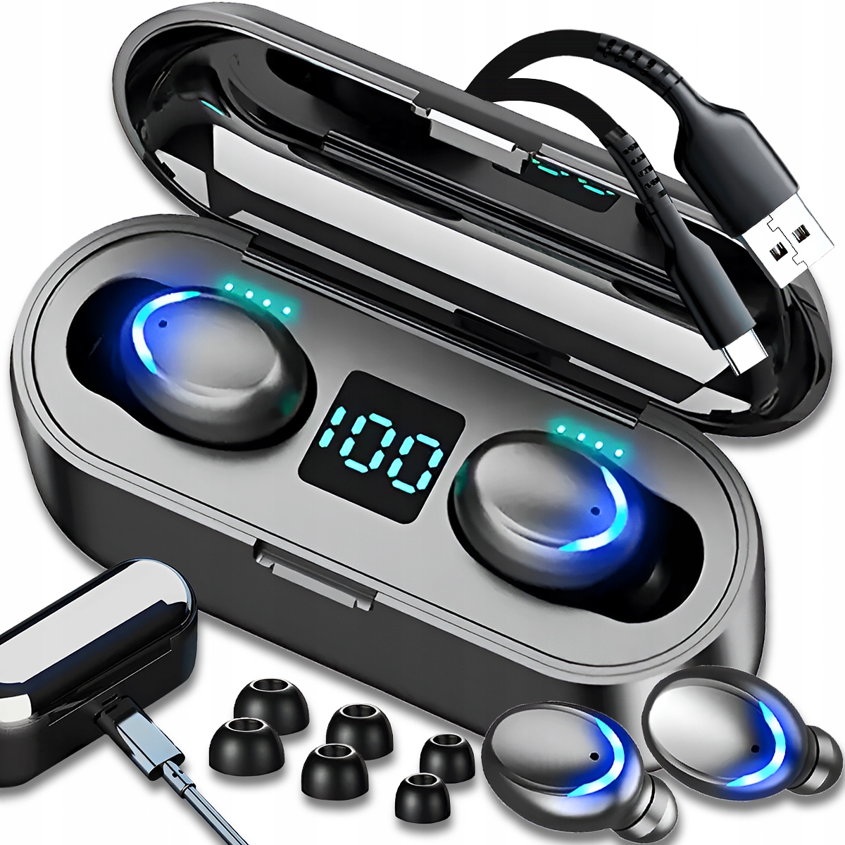 

Słuchawki Bezprzewodowe Bluetooth 5.1 Powerbank
