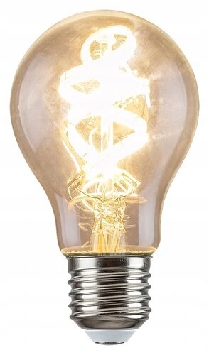 Led Spiral Filament žárovka Amber A60 4W/E27/300Lm/2700K+RGB/Dim
