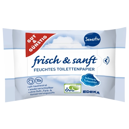 

G&g Nawilżany Papier Toaletowy Sensitiv 70SZT