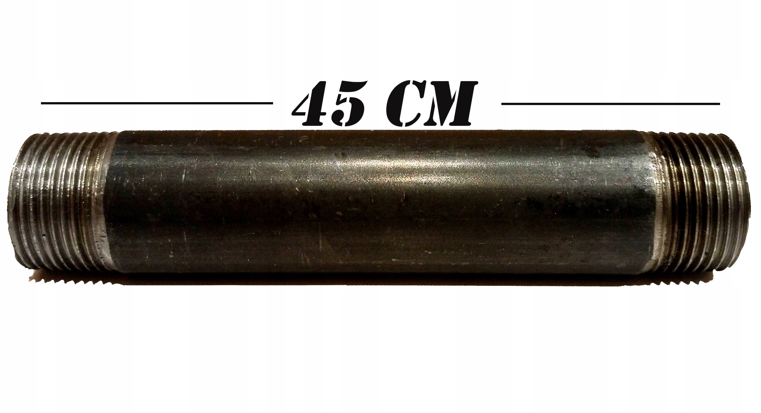 

Rura stalowa czarna gwintowana 2" 45 cm
