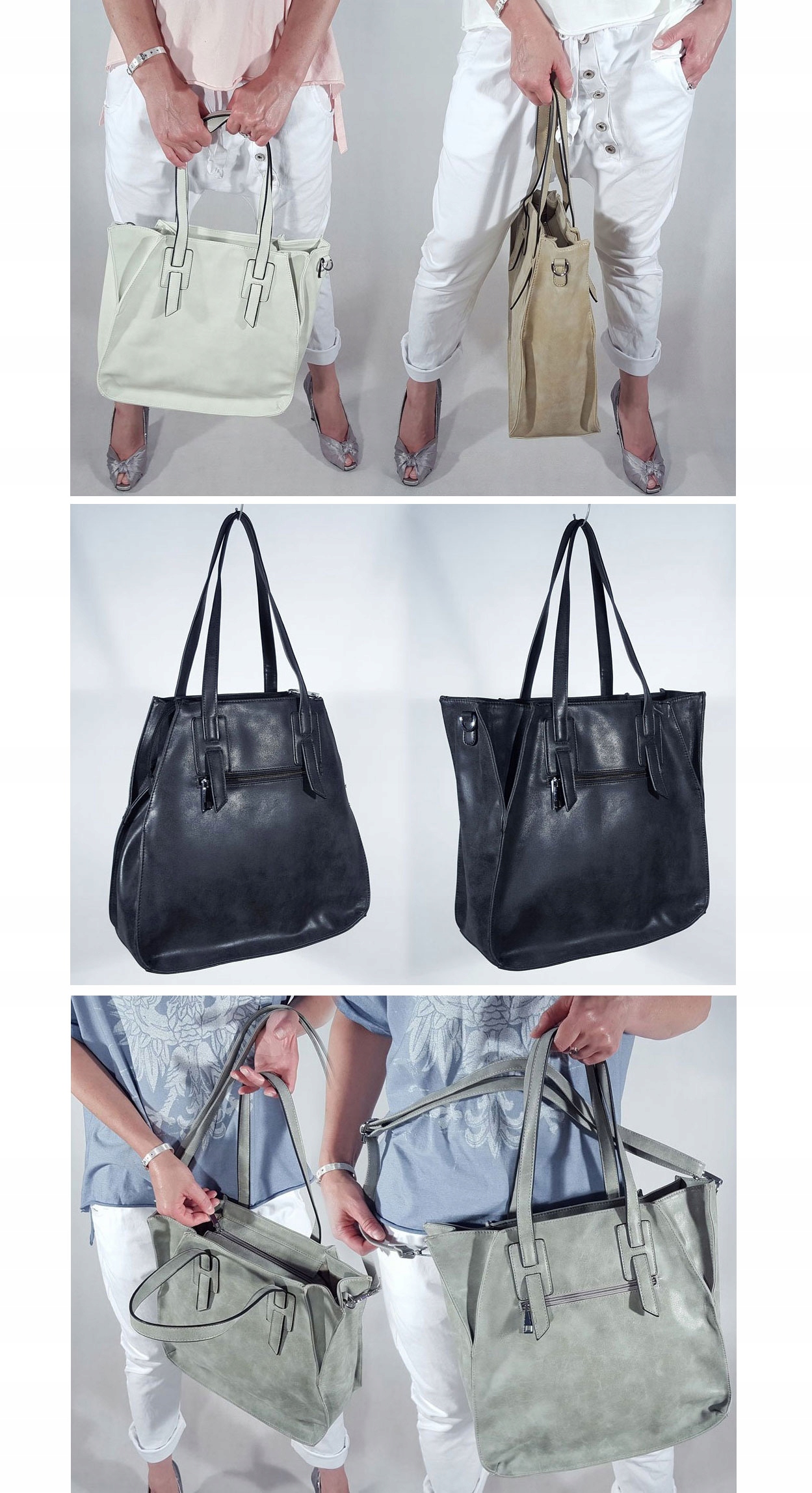 TOREBKA CELINA TORBA TRAPEZ DŁUGIE RĄCZKI PHANTOM Wzór dominujący bez wzoru