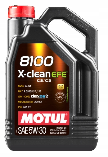 

Olej Syntetyk Motul 8100 X-clean Efe C2/C3 5W30 5L