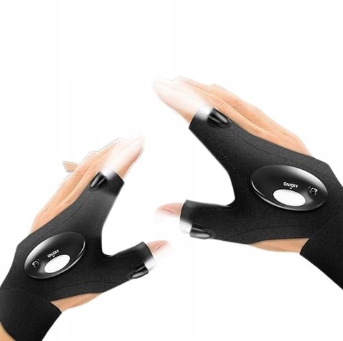 RĘKAWICZKI LED ŚWIECĄCE RĘKAWICE LED GLOVE LAMP 2 SZTUKI UNIWERSALNE Model 2422451