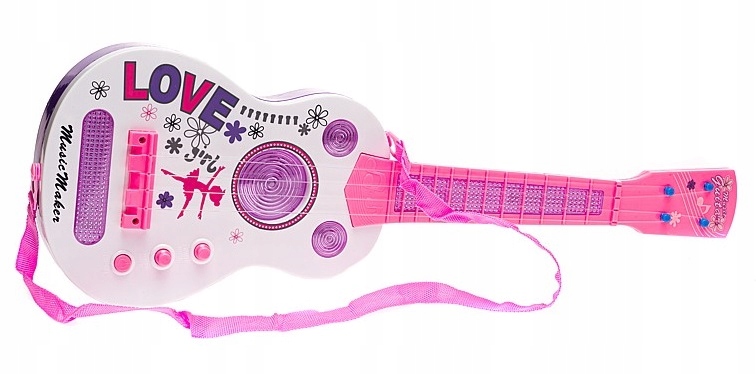 GITARA DLA DZIECI ŚWIATŁO DŹWIĘK 7696 Materiał plastik