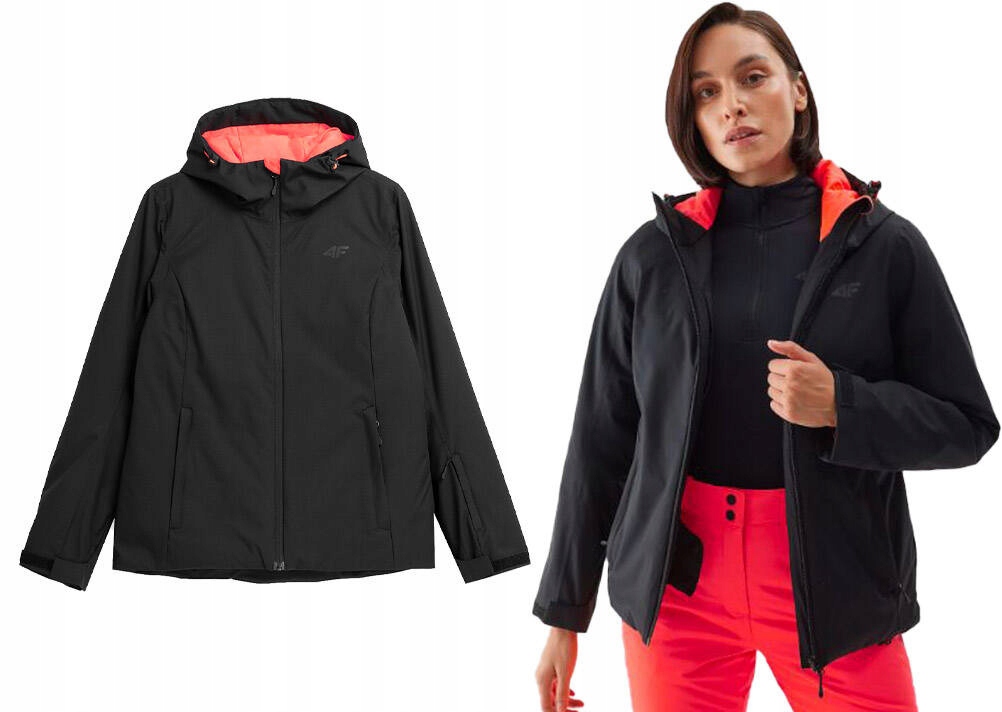 Dámská zimní bunda 4F F120 lyžařská černá membrána 5000 2XL