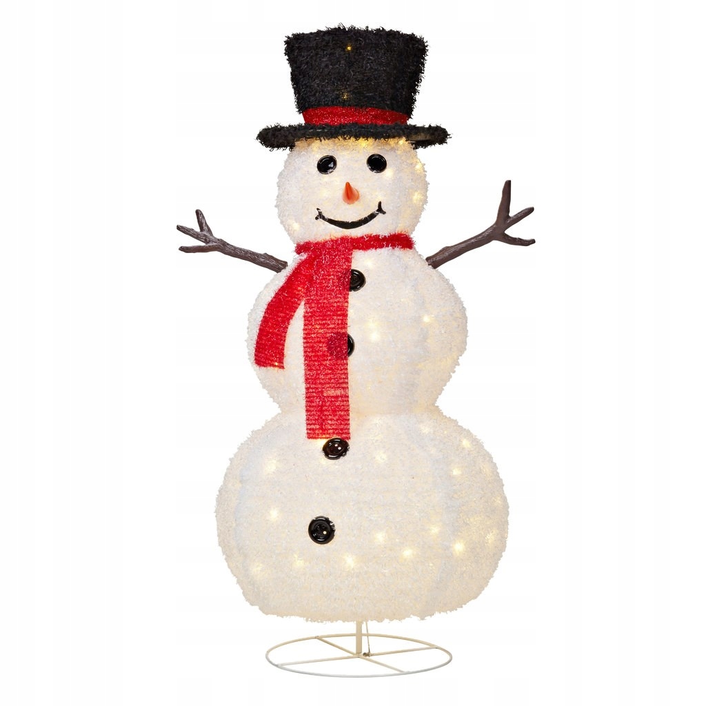 

Bałwan Śwecący Led Duży 120CM Ozdoba Świąteczna