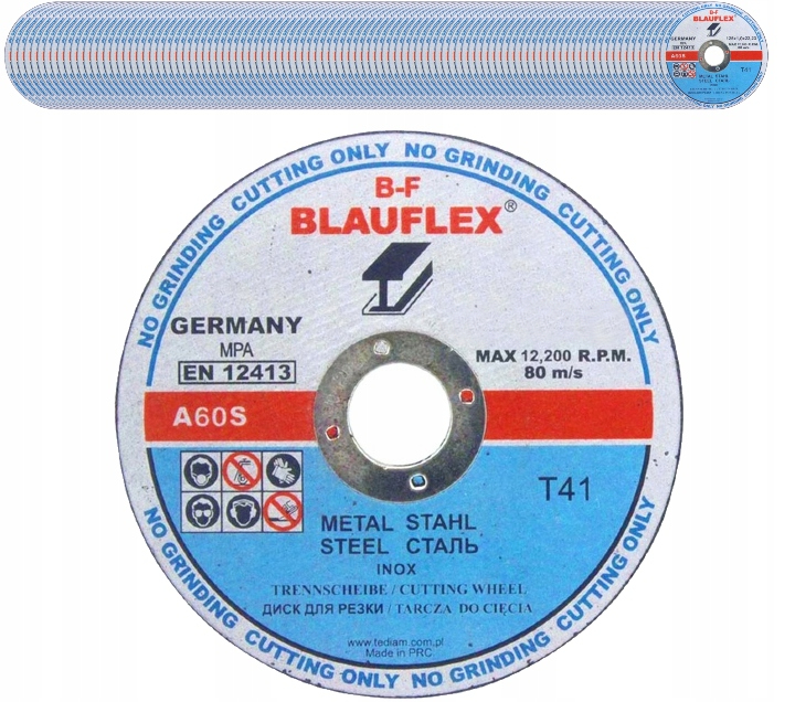 

Tarcza do Cięcia Blauflex 125x1,6 Stal Inox 100SZT