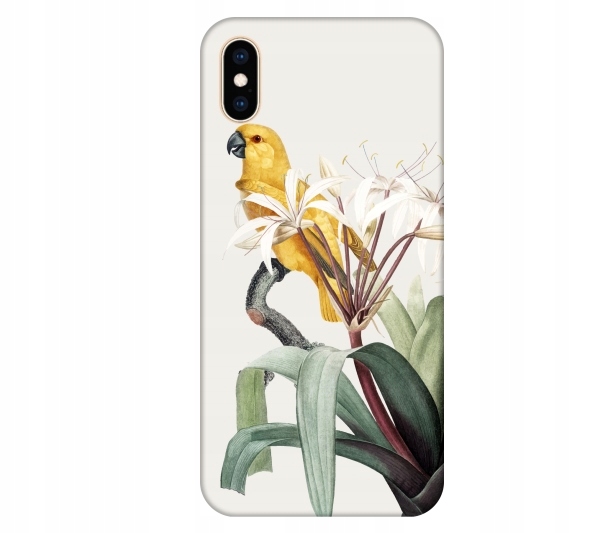 

Etui na telefon iPhone X / Xs Ptak papuga akwarela