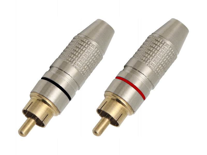 Wtyk RCA SILVER-METAL złoty 1 sztuka