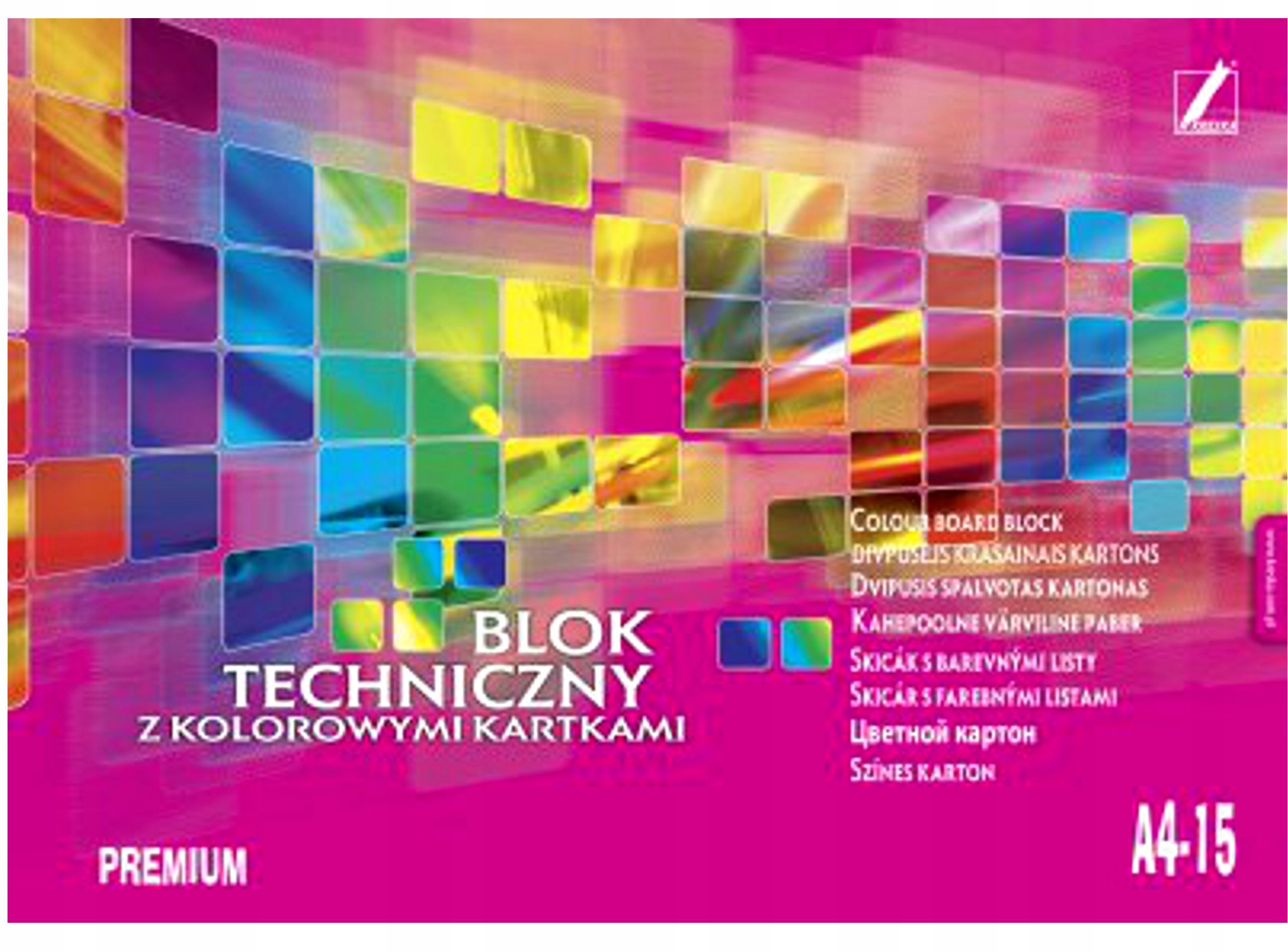 

Blok Techniczny Kolorowe Kartki A4 Kreska 15k